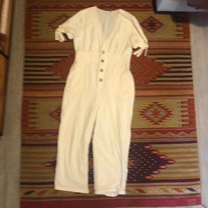 LUSH ivory jumpsuit. Size L